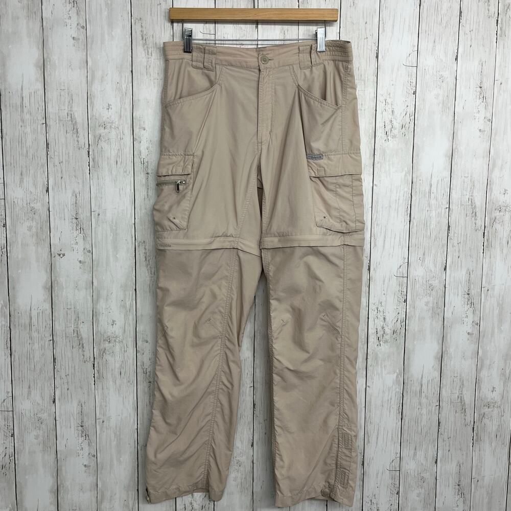 Columbia Titanium Convertible Pants Medium Tan Zip Off Hiking Cargo Gorpcore
